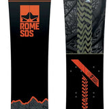Rome Powder Division MT Splitboard 2020 - A black splitboard with a white logo and orange accents on top.