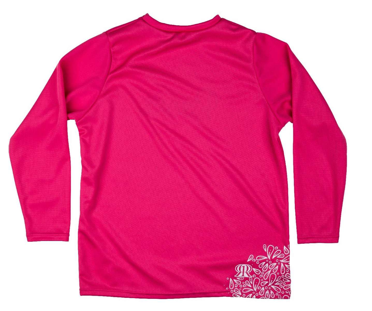 Ronix Girls UV Shade Long Sleeve 2021 - A long-sleeved shirt in a solid pink color with a crew neck and fitted silhouette.