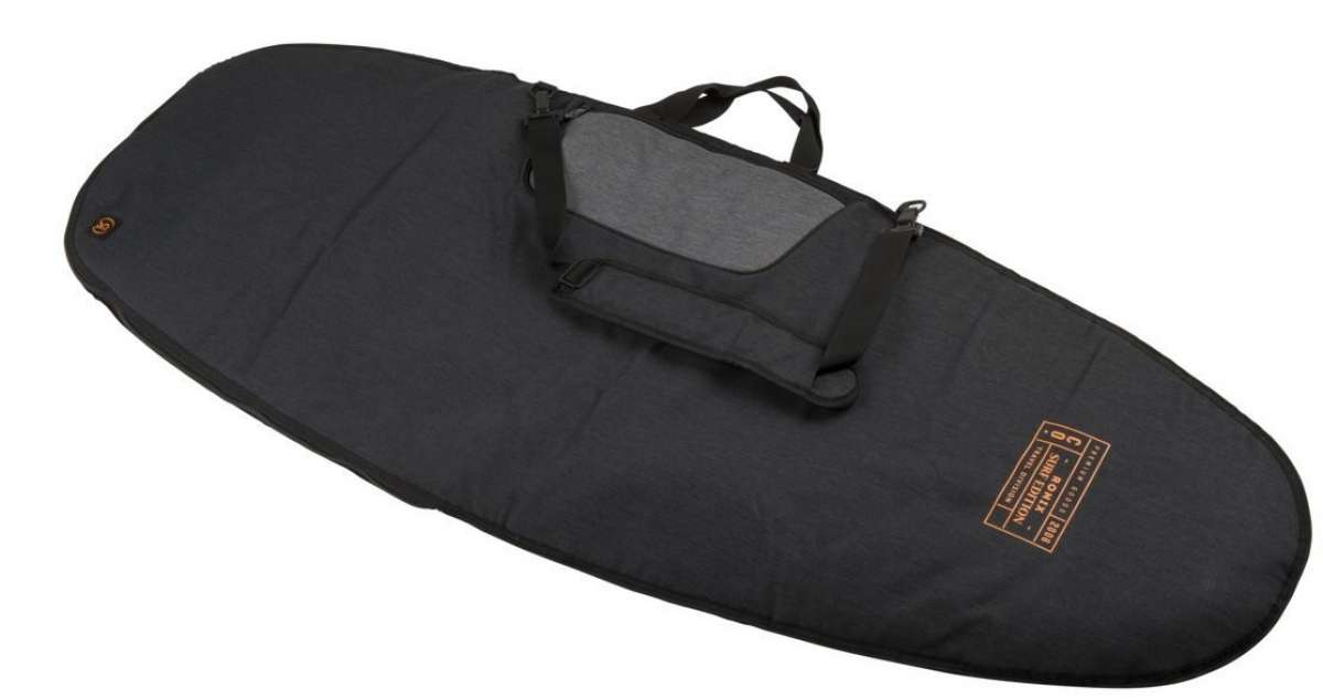 Ronix Dempsey Surf Case 2021 - Black surfboard case with a handle on top and a zippered opening.