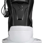 Ronix District Wake Boot 2023 - Black boots with white accents, featuring a textured pattern on the upper portion and a sleek design.