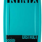 Ronix - District wakeboard with black background and white lettering.