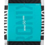 Ronix - District Wakeboard 2022 is a black wakeboard with white lettering and a geometric pattern on top.