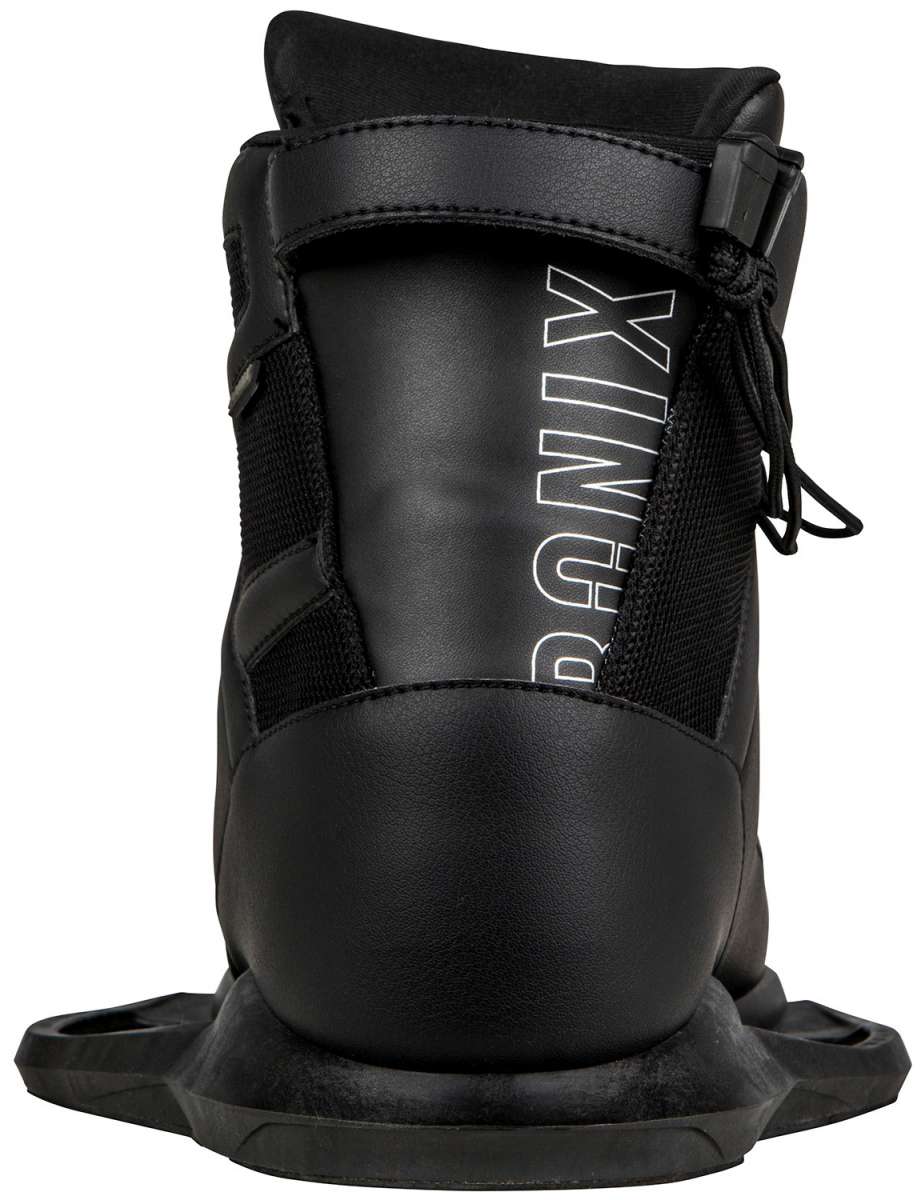 Ronix Divide Wake Boot 2023 - Black boots with white laces and a black logo on the side.