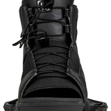 Ronix Divide Wake Boot 2023 - Black wakeboarding boots with white logo on top and black laces.