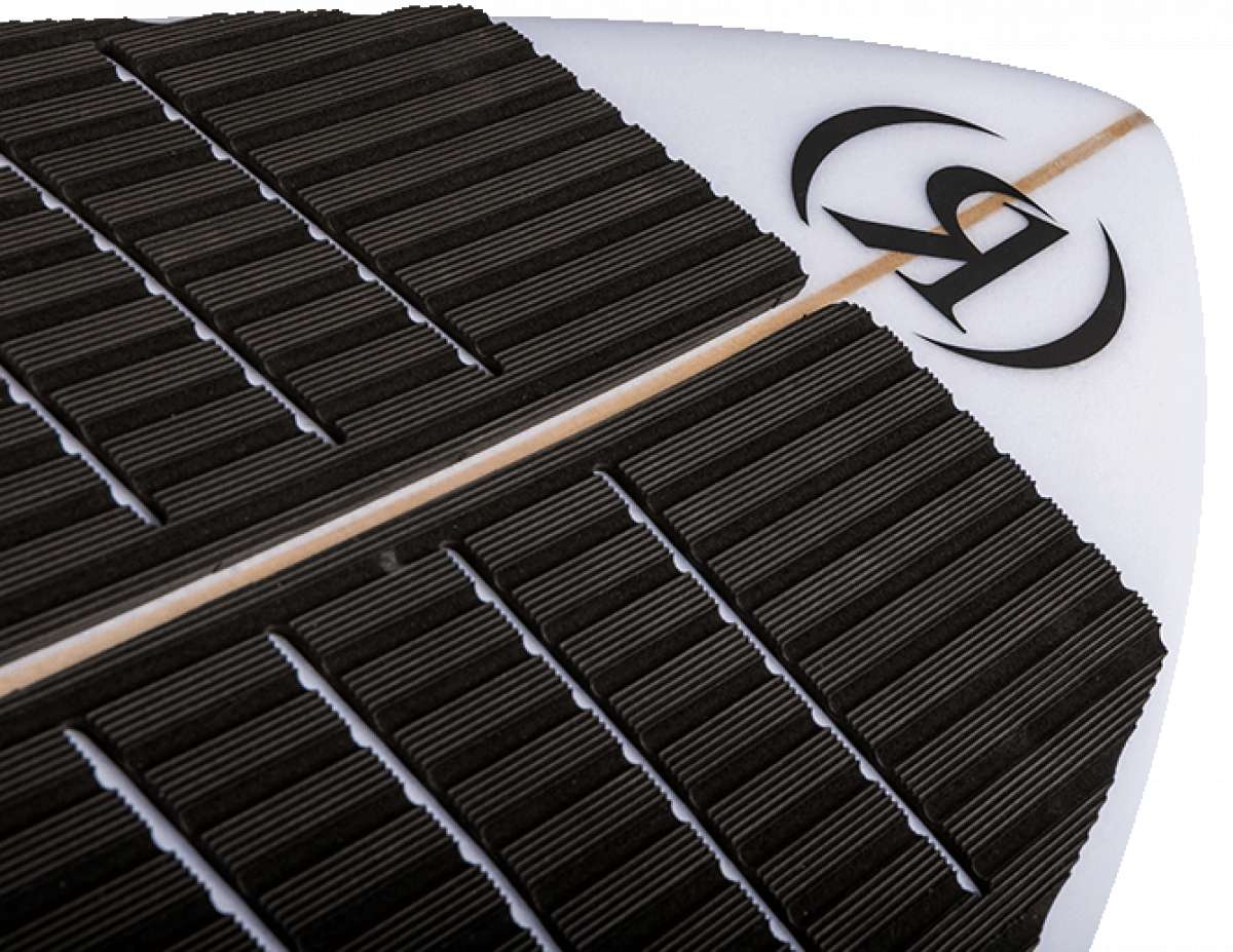 Ronix Flyweight Atlantik Wakesurf Board 2023 - White wakesurf board with a black logo on the top right corner.