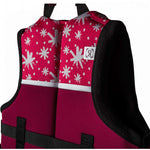 Ronix Kids Laguna CGA Vest 2023 - Pink vest with white starburst pattern and black trim.