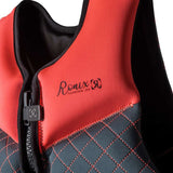 Ronix Girls Prom Queen Cappella 3.0 CGA Wake Vest 2022 - Pink life jacket with a white logo on the chest and black straps.