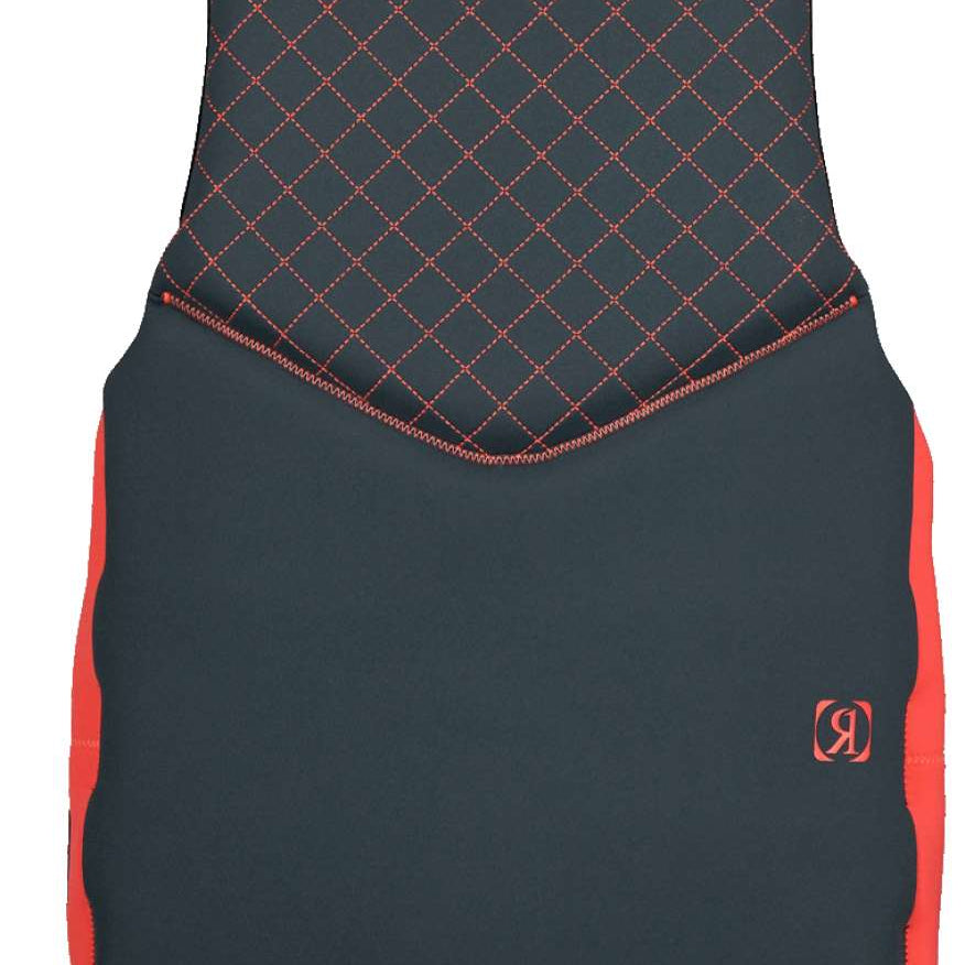 Ronix Girls Prom Queen Cappella 3.0 CGA Wake Vest 2022 - A black and pink vest with a diamond pattern on the upper portion.