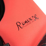 Ronix Girls Prom Queen Cappella 3.0 CGA Wake Vest 2022 - Pink life jacket with black straps and a white logo on the chest.