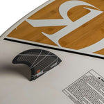 Ronix Koal Classic Longboard Wakesurf Board 2022 - A brown and white longboard with a distinctive "R" logo on its top surface.