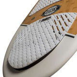 Ronix Koal Classic Longboard Wakesurf Board 2022 - A brown longboard with a black logo and white text that reads "RONIX" on top of it.