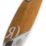Ronix Koal Classic Longboard Wakesurf Board 2022 - A brown longboard with a white logo and black fins on the bottom.