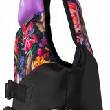 Ronix Ladies Daydream CGA Vest 2023 - A purple ladies life vest with a floral pattern on the sides and back.