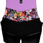 Ronix Ladies Daydream CGA Vest 2023 - A black vest with a floral pattern on the front, featuring pink and orange flowers against a dark background.