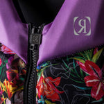 Ronix Ladies Daydream CGA Vest 2023 - A purple vest with a floral pattern on the bottom half, featuring pink and yellow flowers against a black background.
