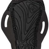 Ronix Ladies Luxe Wake Boot 2023 - Black boots with a strap and buckle on top of a white background.