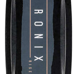 Ronix Ladies Rise Wakeboard 2022 - A dark gray ladies wakeboard with a subtle pattern of lighter gray lines and a darker gray border around the edges.