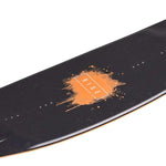 Ronix Ladies Rise Wakeboard 2022 - A black wakeboard with a white logo and text that reads "Rise" in the center.