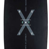 Ronix One Time Bomb Wakeboard 2022 - A black wakeboard with a white logo and white lettering on top.