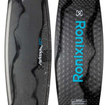 Ronix Parks Modello Wakeboard 2022 - A black wakeboard with a textured pattern and white lettering on top.