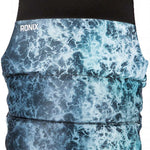 Ronix Point Break Yes CGA Vest 2023 - A black vest with a white and light blue marbled pattern on the front.