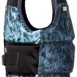 Ronix Point Break Yes CGA Vest 2023 - Black vest with white and light blue marbled pattern.