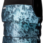 Ronix Point Break Yes CGA Vest 2023 - A black vest with a white and light blue marbled pattern on the front.