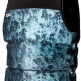 Ronix Point Break Yes CGA Vest 2023 - A black vest with a white and light blue marbled pattern on the front.