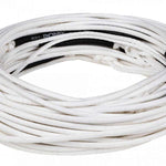 Ronix R8 Floating Mainline Rope - The rope is white with a black stripe and has a yellow tag on its left side.
