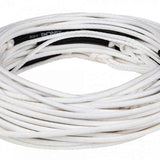 Ronix R8 Floating Mainline Rope - The rope is white with a black stripe and has a yellow tag on its left side.