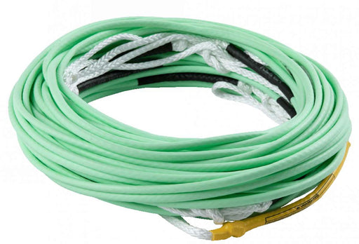 Ronix R8 Floating Mainline Rope - 2022 model with a bright green color and white stitching.