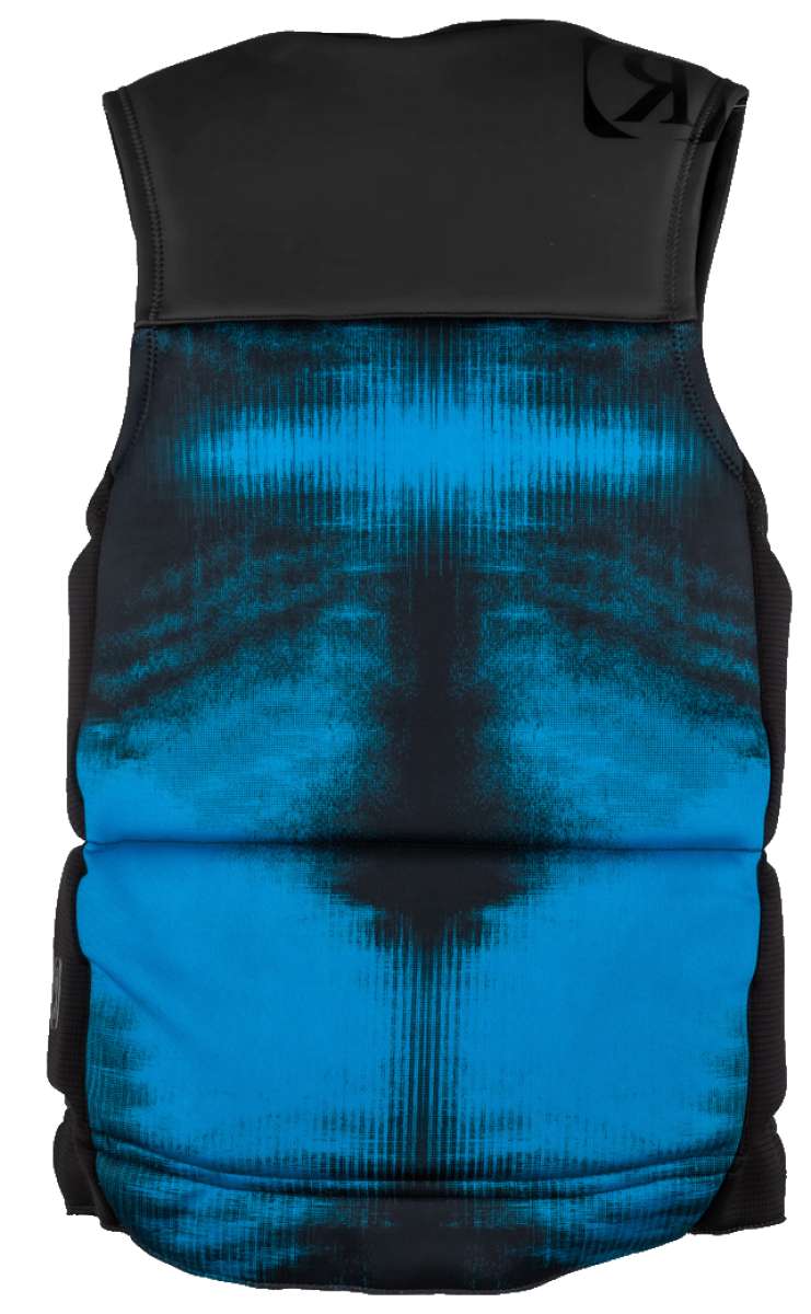 Ronix RXT Capella 3.0 CGA Wake Vest 2022 - A black and blue vest with a tie-dye pattern on the front.