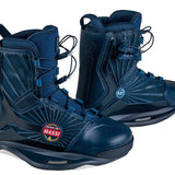 Ronix RXT Intuition+ Wake Boot 2022 - Black boots with a textured pattern on the side and a red logo that says "Intuition+" in white letters.