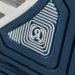 Ronix RXT Intuition+ Wake Boot 2022 - A pair of blue and white wakeboarding boots with a textured pattern on the side.
