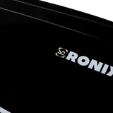 Ronix Supreme Air Core 3 Wakeboard 2023 - A black wakeboard with a white logo and lettering on top.