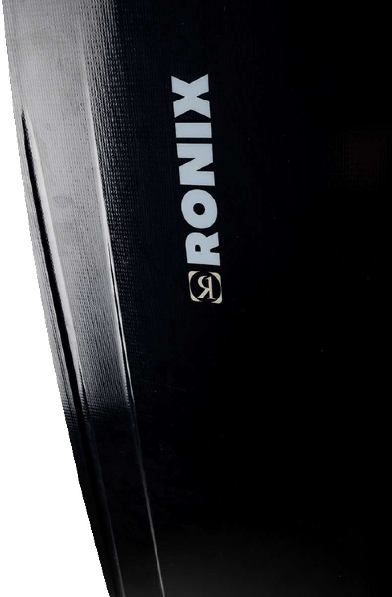 Ronix Supreme Air Core 3 Wakeboard 2023 - A black wakeboard with a textured surface and a white logo on the top left side.