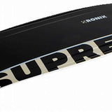Ronix Supreme Air Core 3 Wakeboard - A black wakeboard with a white logo and "Supreme" written in large, bold letters on its side.