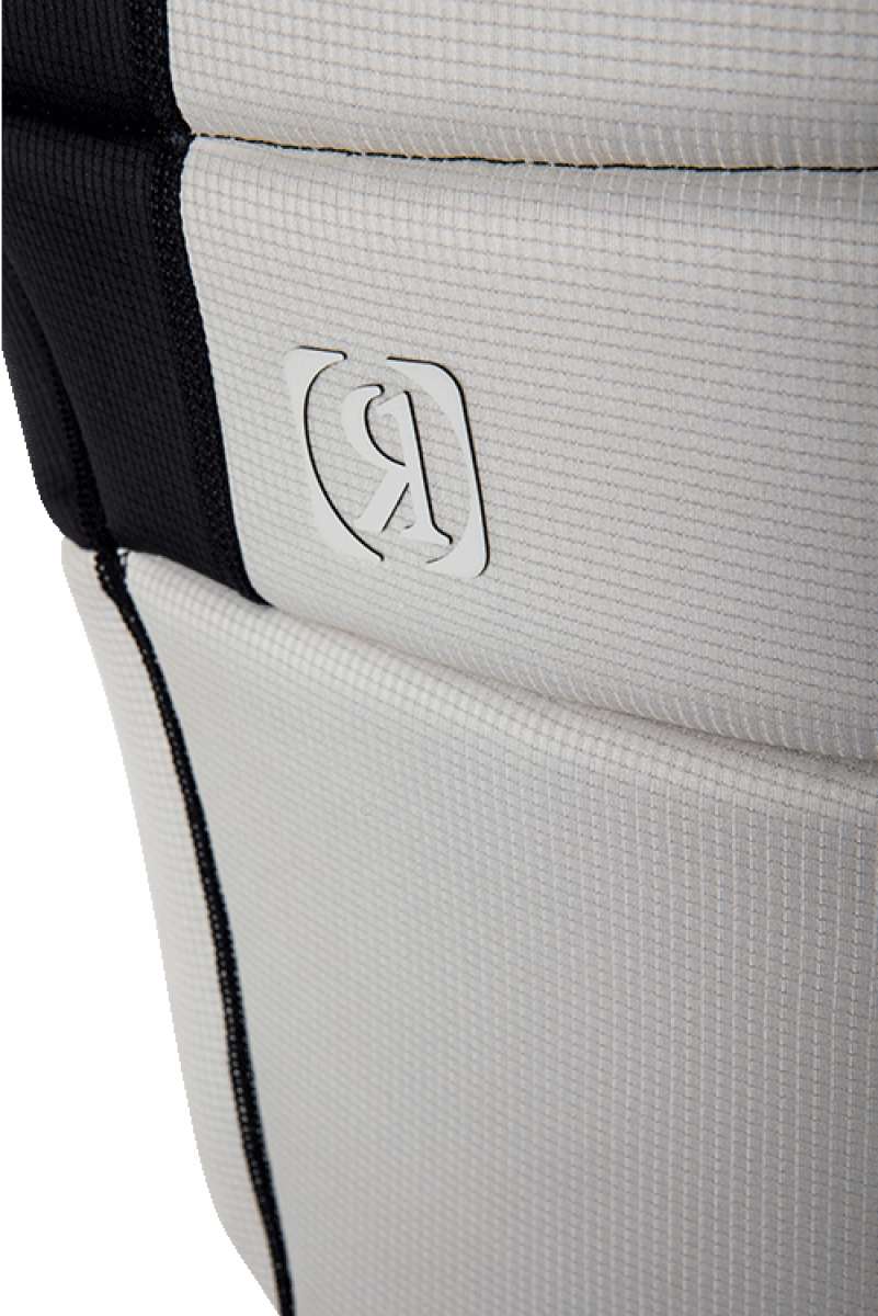 Ronix Supreme Comp Vest 2023 - A black vest with a white logo on the chest and a zipper running down the front.