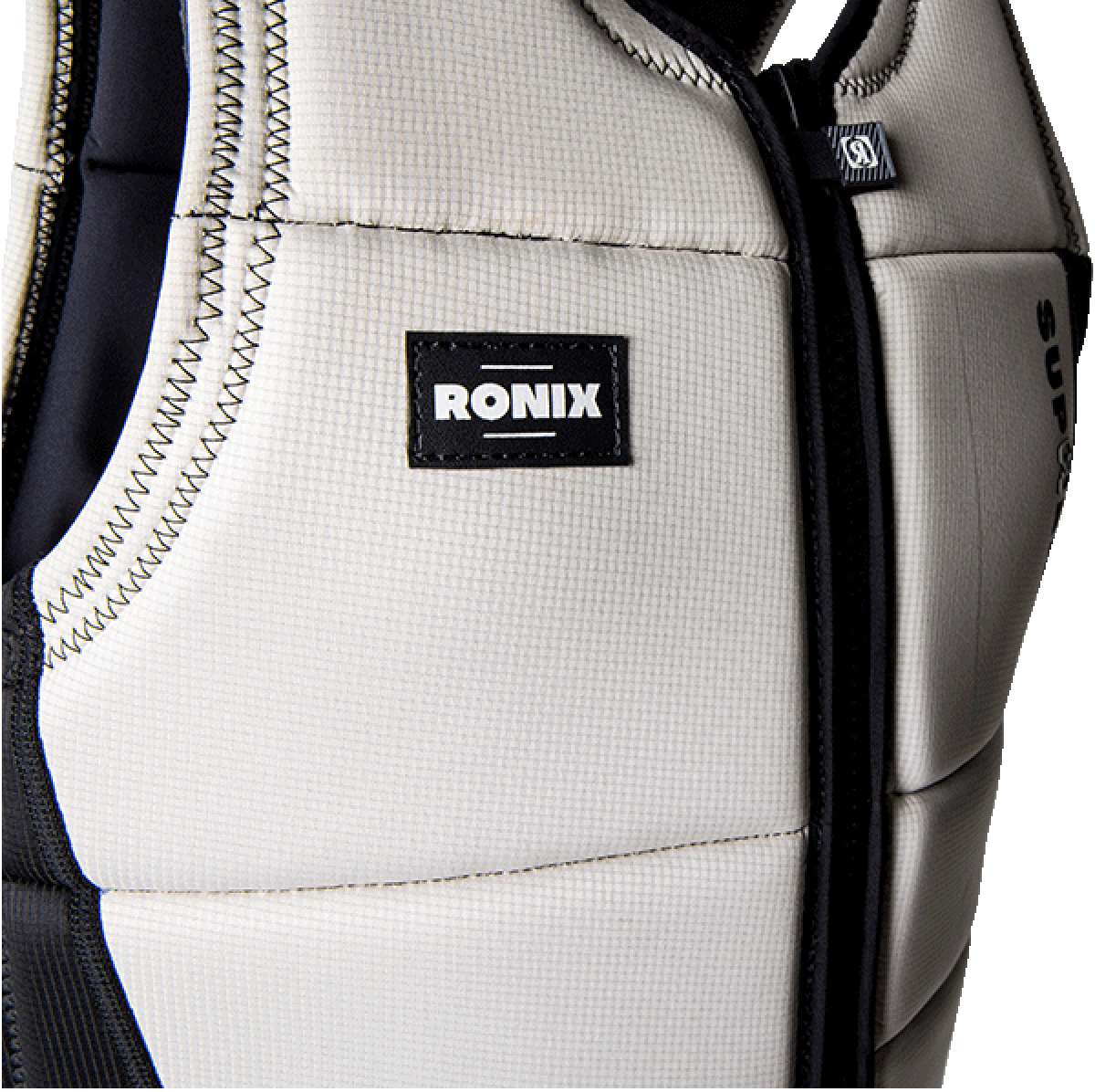 Ronix Supreme Comp Vest 2023 - Black vest with white logo on chest.
