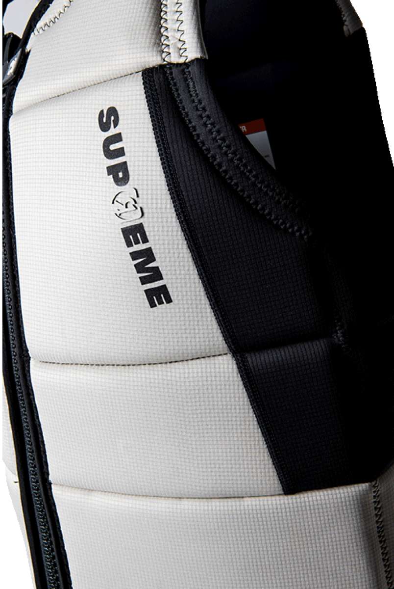 Ronix Supreme Comp Vest 2023 - Black vest with white logo on chest, featuring a zip and Velcro fastening.