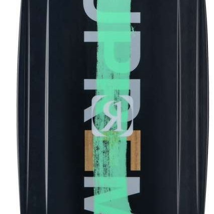 Ronix Supreme Sandwich Wakeboard 2022 - A black wakeboard with a white logo and "Supreme" written in large, light gray letters on top of it.