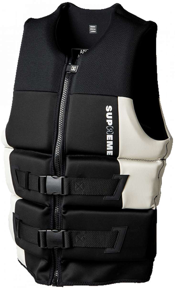 Ronix Supreme Yes CGA Vest 2023 - Black vest with white logo and straps on front.