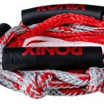 Ronix Surf Rope No Handle - Red rope with white stripes, no handle visible.