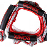 Ronix Surf Rope No Handle - Red rope with black handle wraps.