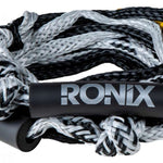 Ronix Surf Rope No Handle - Black rope with white stitching on handle end.