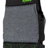 Ronix Teen's Driver's Ed Capella 3.0 CGA Wake Vest 2022 - Black vest with lime green accents and a geometric pattern on the lower portion.