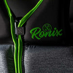 Ronix Teen's Driver's Ed Capella 3.0 CGA Wake Vest 2022 - Black vest with lime green zipper and logo.