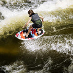 Ronix Teen's Driver's Ed Capella 3.0 CGA Wake Vest 2022 - A black and gray wake vest with a green logo on the chest.