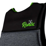 Ronix Teen's Driver's Ed Capella 3.0 CGA Wake Vest 2022 - Black vest with lime green accents and a white logo on the chest.