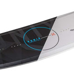 Ronix Vault Wakeboard 2022 - Black wakeboard with white accents and a geometric pattern on top.